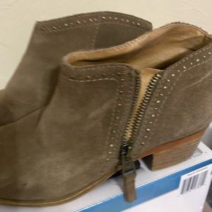 Booties ankle booties brown suede